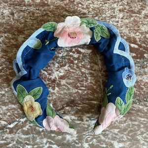 Selina Sanders Upcycled Halo Crown Headband in Blue